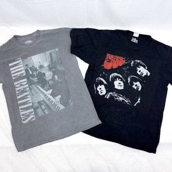 The Beatles Band T-Shirt Lot of Two Rubber Sole Shirts Size Medium - Picture 3 of 9